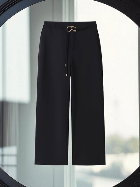 Pantalon femme chic avec ceinture cordon TU Curvy