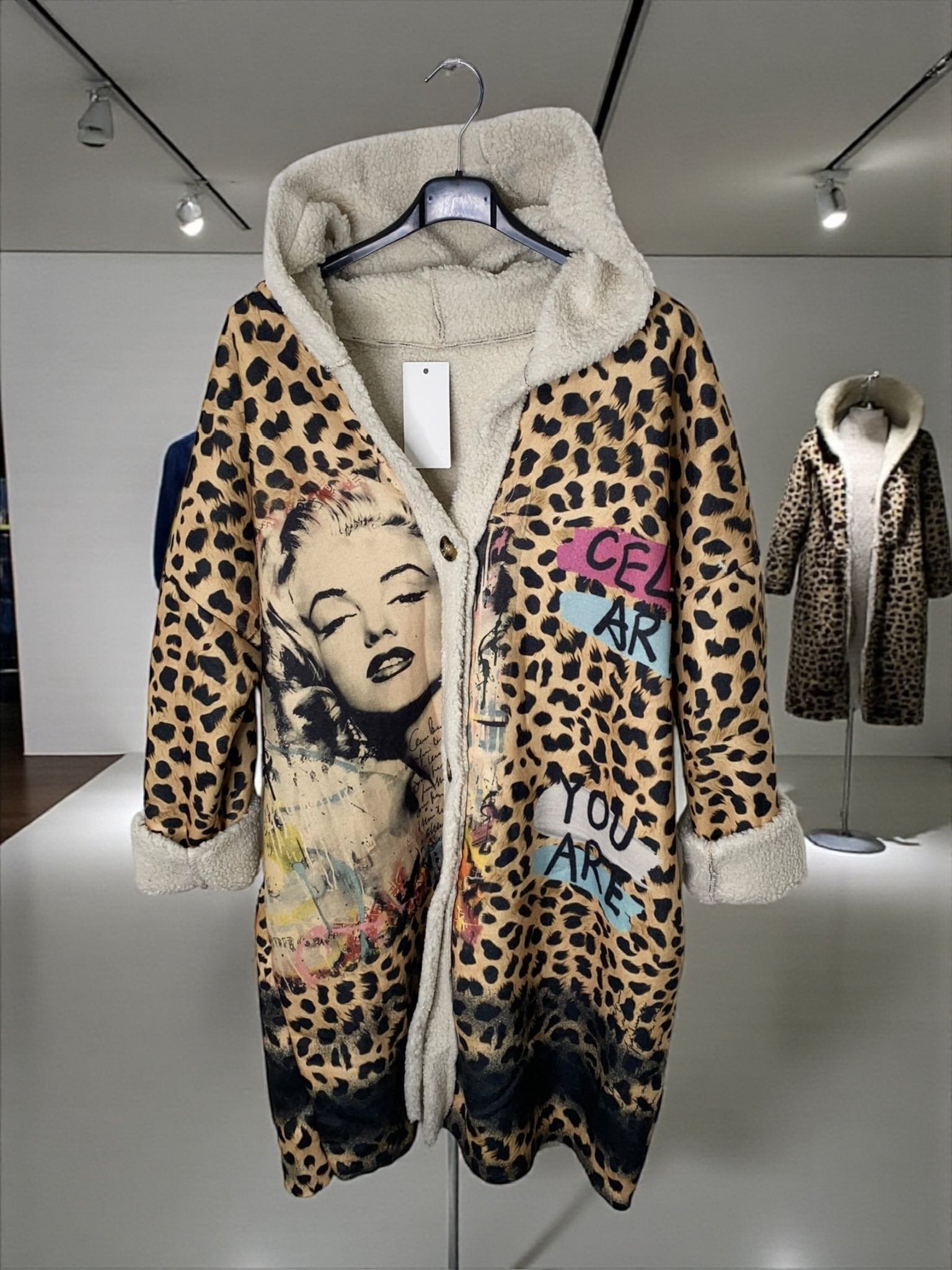 Manteau long grande taille doublé sherpa – Modèle chaud et confortable TU curvy