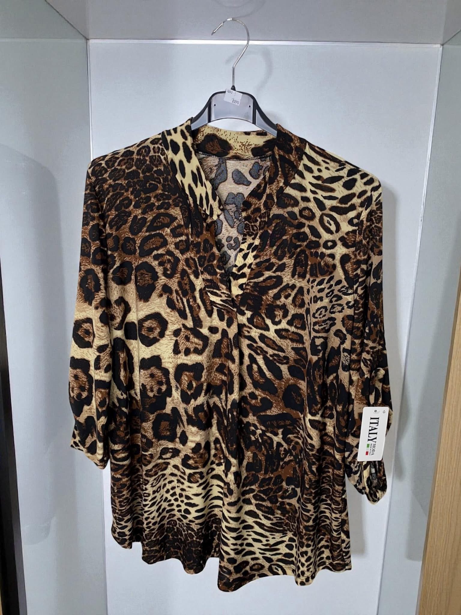 Blouse fantaisie imprimée léopard TU curvy