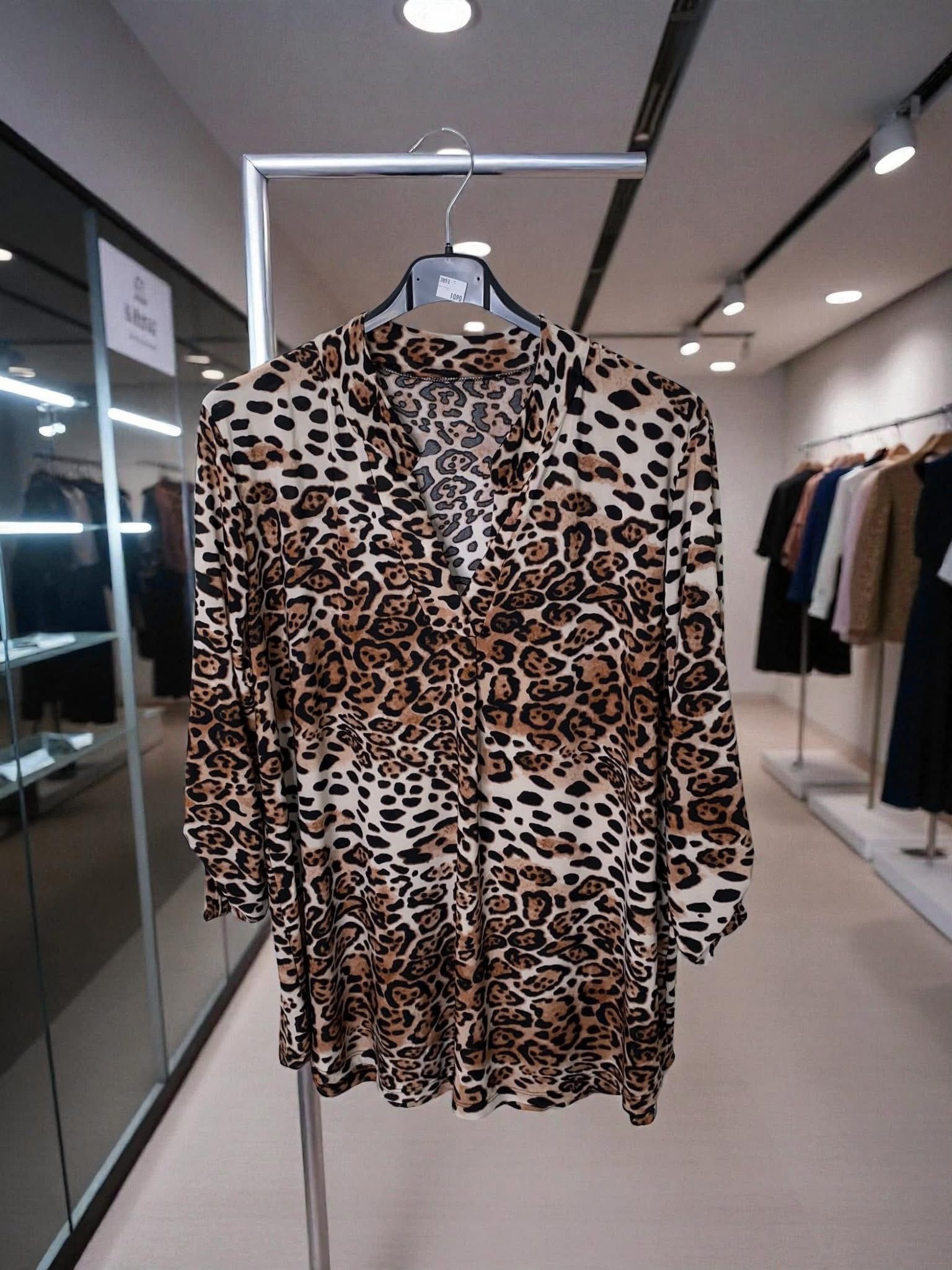 Blouse fantaisie imprimée léopard TU curvy