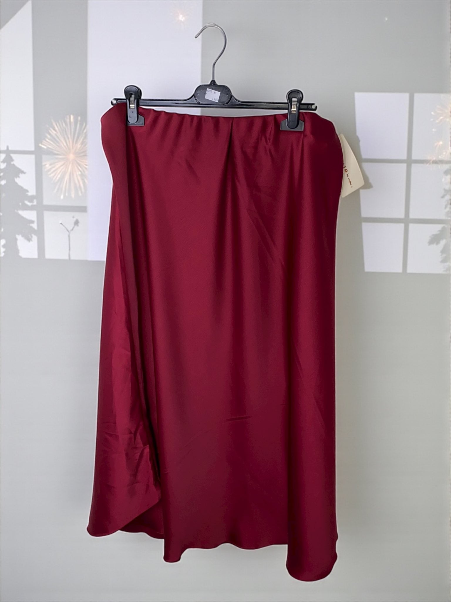 Jupe satinée longue doublée – Élégante et fluide TU curvy