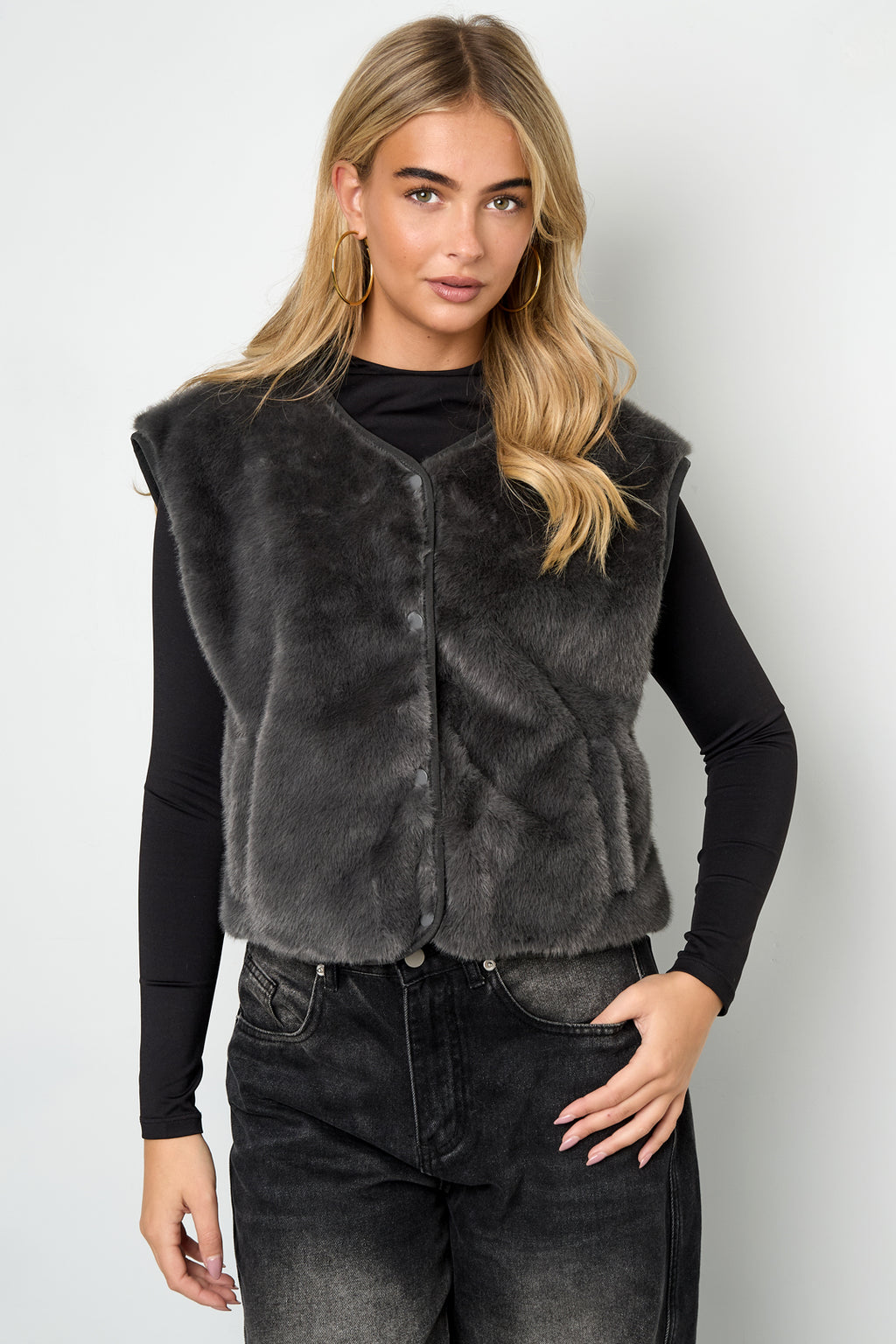 Woven Polyester Fiber Gilet Femme Casual Automne/Hiver Solid Color