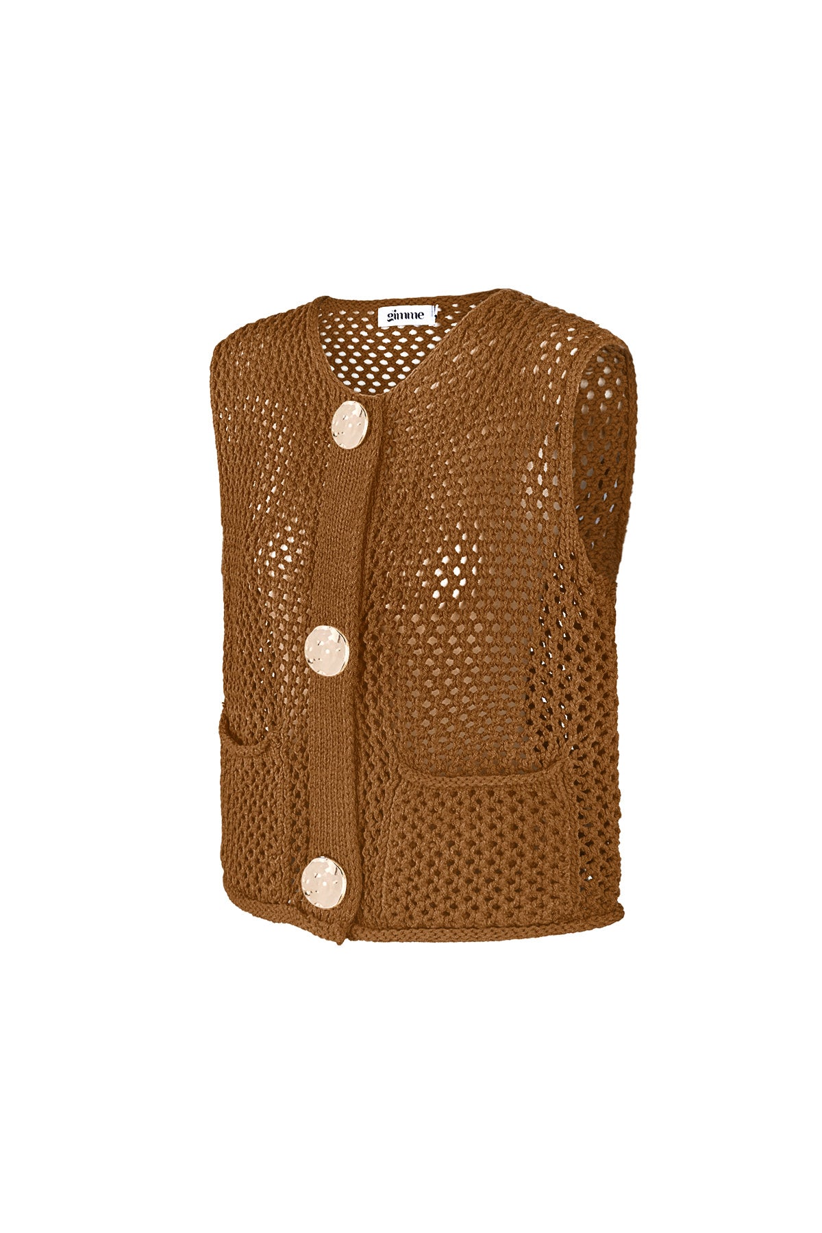 Pull En Maille Polyester Femme Gilet À Motif ajouré