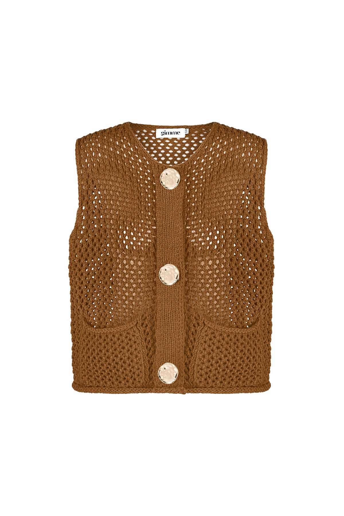 Pull En Maille Polyester Femme Gilet À Motif ajouré