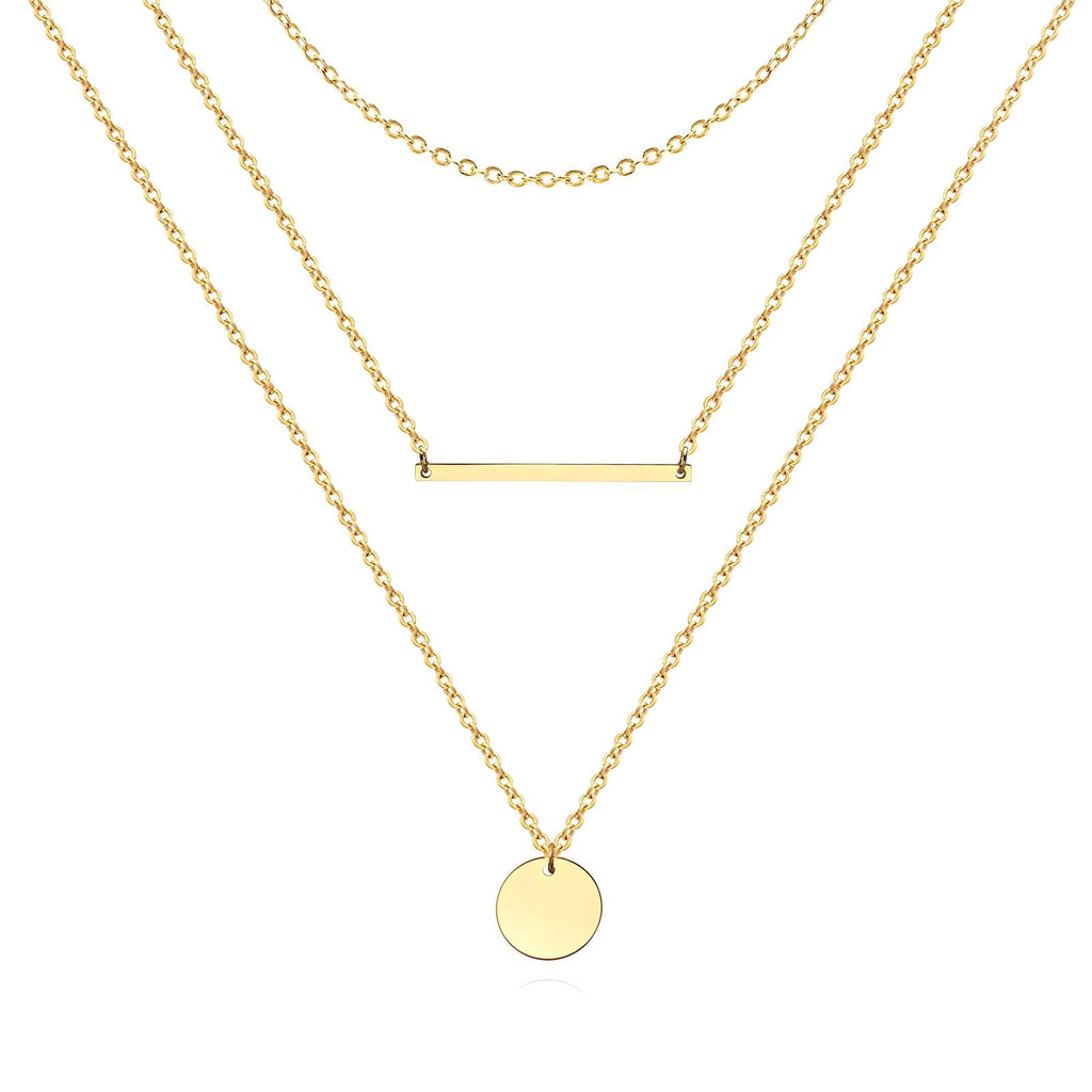 Collier multi-rangs doré – Acier inoxydable