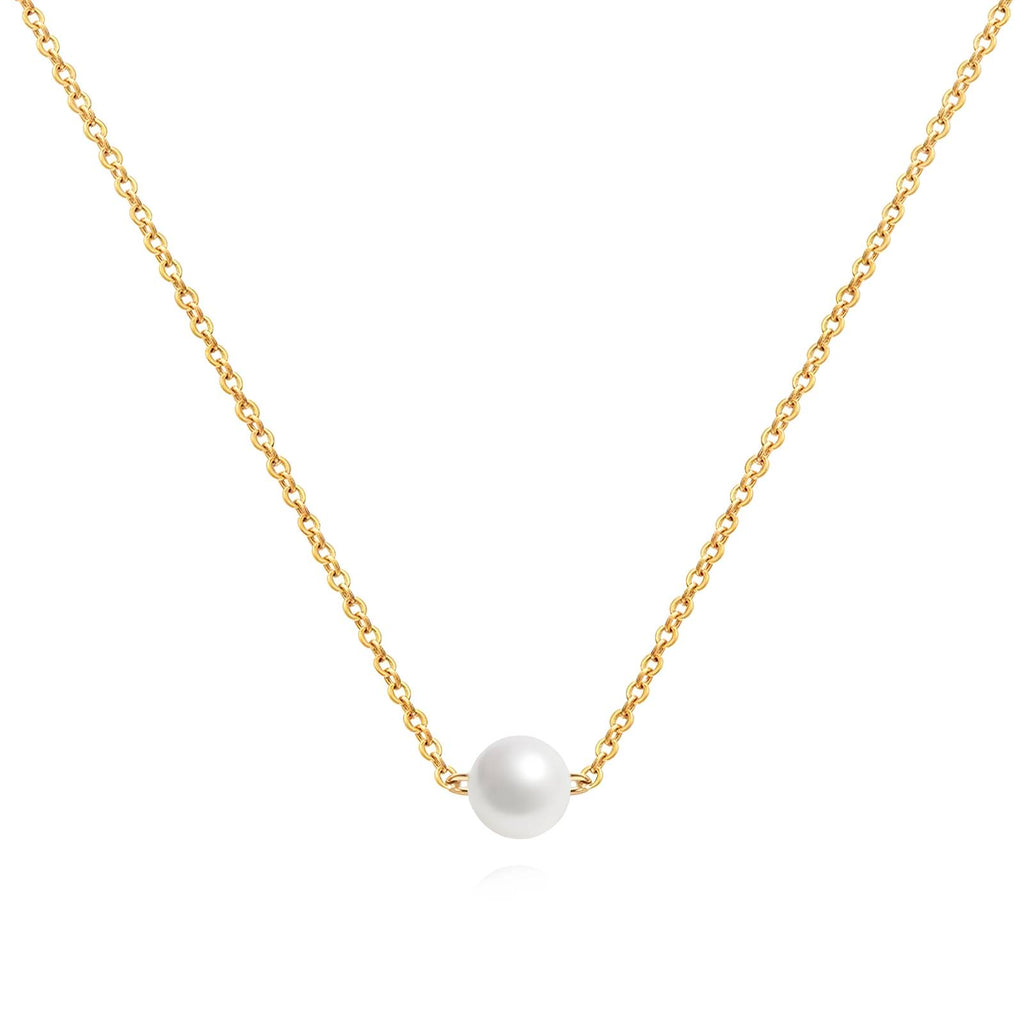 Collier perle doré – Acier inoxydable