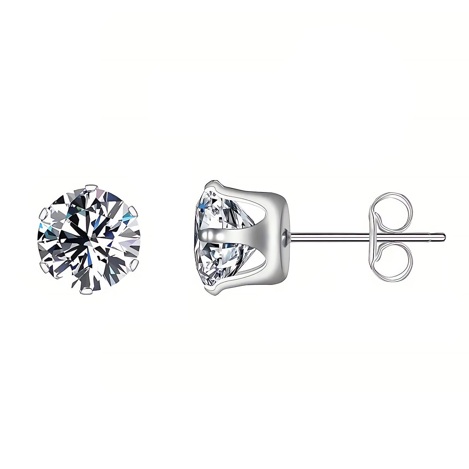 Boucles d’oreilles zircon – acier inoxydable