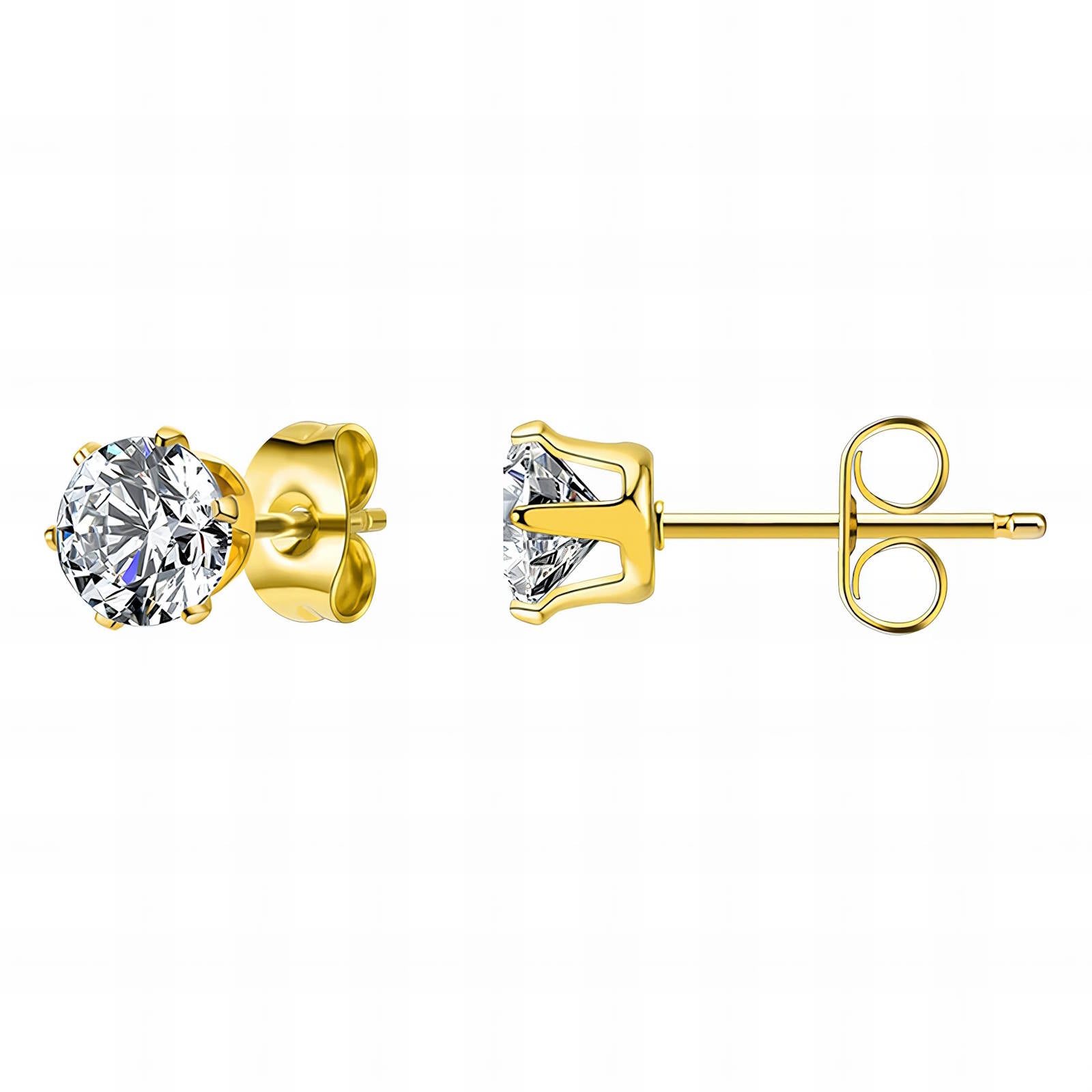 Boucles d’oreilles zircon – acier inoxydable