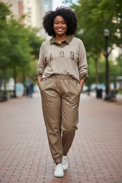 Pull en maille stretch avec inscription | TU Curvy