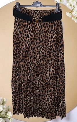 Jupe longue plissée femme avec ceinture – Coupe élégante et fluide TU curvy