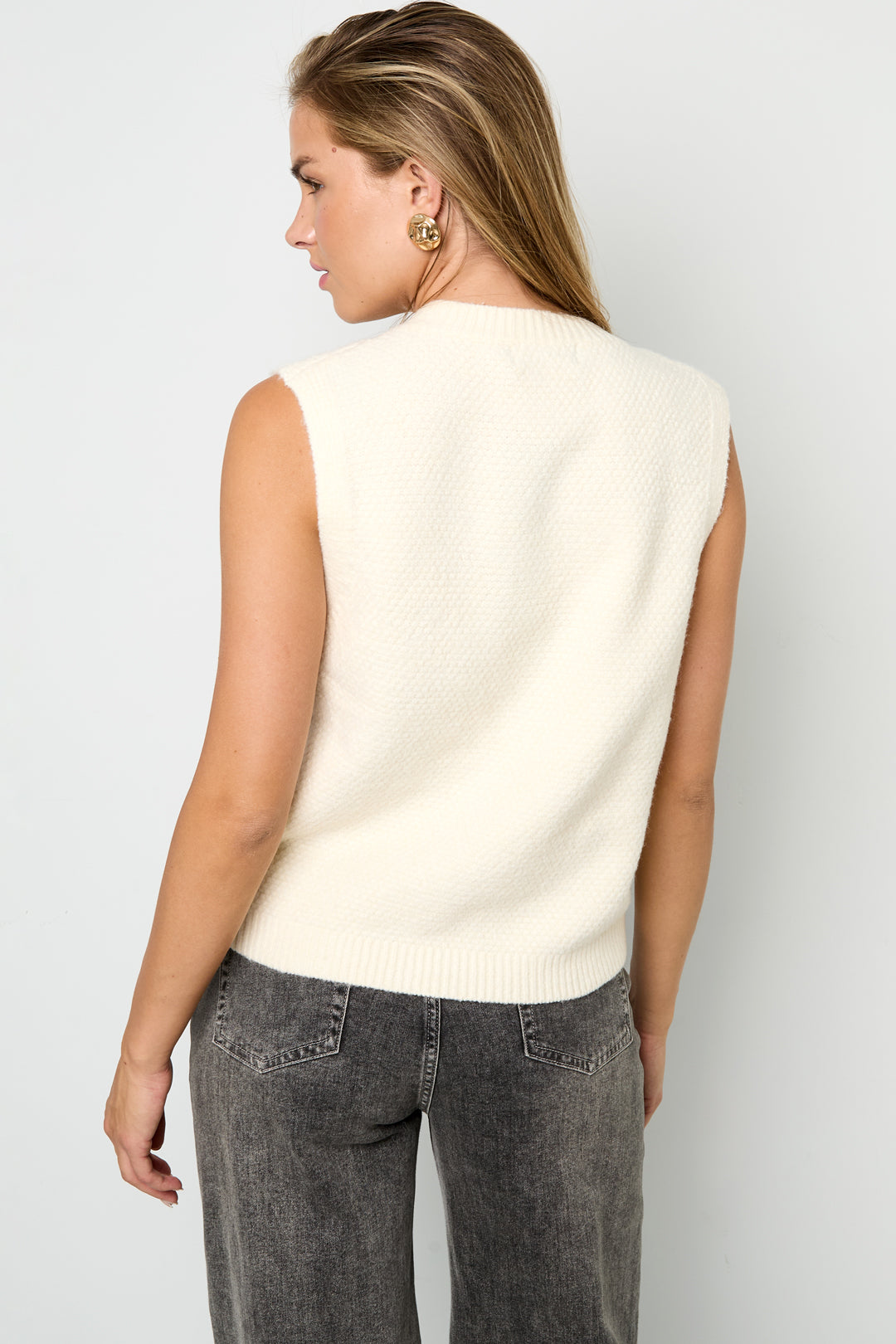 Veste Tricotée Fibre de Polyester Femme Tricotée Décontractée Couleur Unie